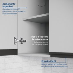 Armário Aéreo 2 Portas 70cm Nara CabeCasa MadeiraMadeira - 6