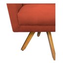 Ver imagem 6 de Poltrona Laura Base Giratória de Madeira Suede Terracota - Doce Sonho Móveis