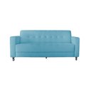Ver imagem 1 de Sofá Jade 3 Lugares Suede Azul Turquesa - Dominic Decor