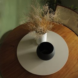 Prato Giratório para Servir na Mesa de Jantar 80 Cm - Off White - 4