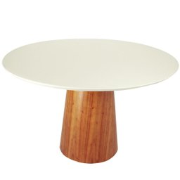 Mesa de Jantar Tampo Redondo Base Cone - Araça - 110 Cm - 2