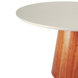 Mesa de Jantar Tampo Redondo Base Cone - Araça - 110 Cm - 3