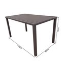 Ver imagem 4 de Conjunto Mesa Retangular 1.20x0.80 com 4 Cadeiras Roma em Alumínio Área Externa Marrom