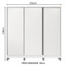 Guarda Roupa Casal 100% Mdf Madesa Zurique 3 Portas de Correr com Pés - Branco - 4