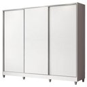 Ver imagem 3 de Guarda Roupa Casal 100% Mdf Madesa Zurique 3 Portas de Correr com Pés - Branco