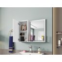 Ver imagem 3 de Espelheira e Armário Superior Gênova Branco/carrara – Bechara Móveis