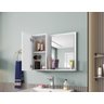 Espelheira e Armário Superior Gênova Branco/carrara – Bechara Móveis - 3