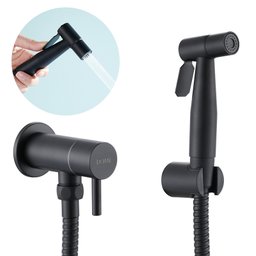 Ducha Higiênica Inox Preto com Registro NOX15B Doan - 1
