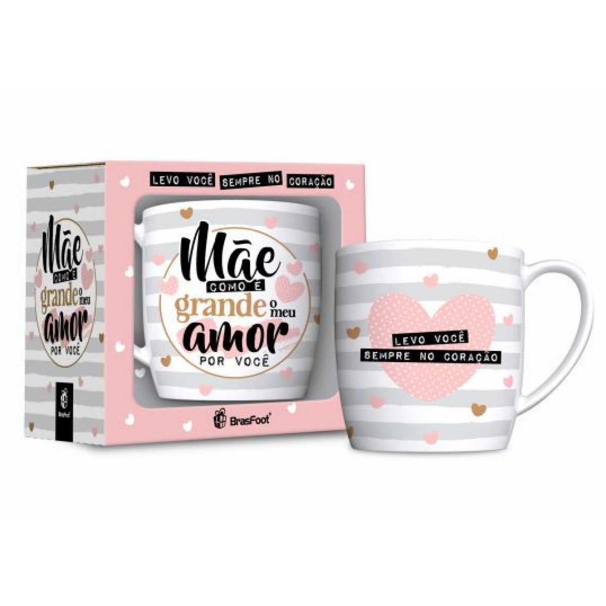 CANECA PORCELANA URBAN 360ML MAE GRANDE AMOR BRASFOOT - 1