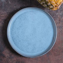 Jogo 4 Pratos Rasos Linhas Breeze 27,5cm Cerâmica Azul Porto Brasil Mesa Posta Jantar - 5