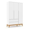 Quarto de Bebê Nature Clean 3 Portas com Berço Unique Branco Soft Eco Wood e Colchão Gazin – Matic - 6