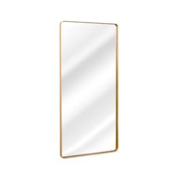 Espelho Grande Corpo Inteiro Retangular com Moldura em Metal Industrial 120 X 60 Cm Dourado - 4