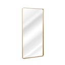 Ver imagem 4 de Espelho Grande Corpo Inteiro Retangular com Moldura em Metal Industrial 120 X 60 Cm Dourado