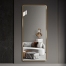 Espelho Grande Corpo Inteiro Retangular com Moldura em Metal Industrial 120 X 60 Cm Dourado - 3