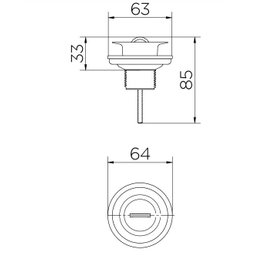 Valvula Lavatorio Universal Cromado (parafuso Longo) Docol Unico - 2