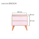 Ver imagem 3 de Mesa de Cabeceira com Portas Bréscia Carvalho e Rosa Claro