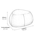 Ver imagem 4 de Puff Orgânico Decorativo 75cm Orbis Bouclé Cinza Claro - Nexta Casa