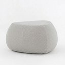 Ver imagem 2 de Puff Orgânico Decorativo 75cm Orbis Bouclé Cinza Claro - Nexta Casa