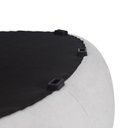 Ver imagem 6 de Puff Orgânico Decorativo 75cm Orbis Bouclé Cinza Claro - Nexta Casa