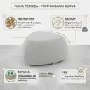 Ver imagem 3 de Puff Orgânico Decorativo 75cm Orbis Bouclé Cinza Claro - Nexta Casa