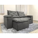 Ver imagem 3 de Sofá Retrátil Reclinável 2,00 M Cinza 202 Athenas