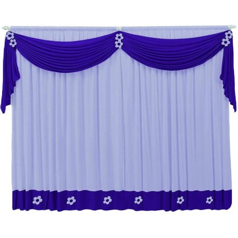 Cortina Margarida Infantil Quarto De Menina 2 X 1 70:uvaelilas