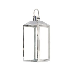 Lanterna Marroquina Prata Design Moderno Pequena 35cm