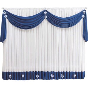 Cortina Futebol Infantil Para Quarto De Menino:azul