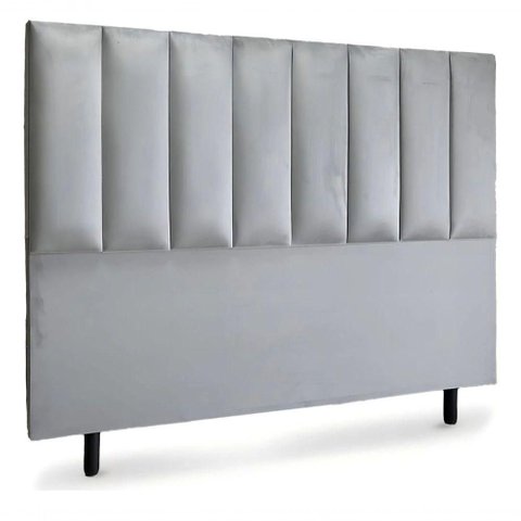 Cabeceira de Cama Box Roma Casal 140 Cm Suede Prata do Lar Móveis e Decoração