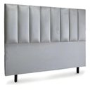 Ver imagem 1 de Cabeceira de Cama Box Roma Casal 140 Cm Suede Prata do Lar Móveis e Decoração