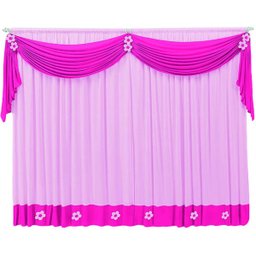 Cortina Margarida Infantil Quarto De Menina 2 X 1 70:pinkerosa - 1