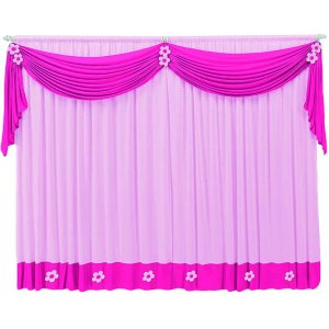Cortina Margarida Infantil Quarto De Menina 2 X 1 70:pinkerosa