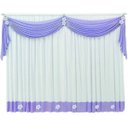 Ver imagem 1 de Cortina Margarida Infantil Quarto De Menina 2 X 1 70:lilasebranco