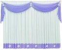 Ver imagem 1 de Cortina Margarida Infantil Quarto De Menina 2 X 1 70:lilasebranco