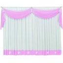 Ver imagem 1 de Cortina Margarida Infantil Quarto De Menina 2 X 1 70:rosaebranco