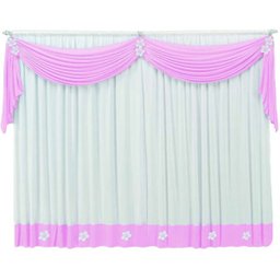 Cortina Margarida Infantil Quarto De Menina 2 X 1 70:rosaebranco - 1