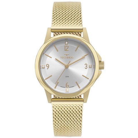 Relógio Technos Feminino Ref: 2035mve/1k Elegance Dourado