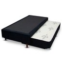 Ver imagem 1 de Cama Box Bicama Auxiliar Solteiro Suede Espuma 8cm 88x188x40 Preto