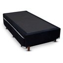 Ver imagem 2 de Cama Box Bicama Auxiliar Solteiro Suede Espuma 8cm 88x188x40 Preto