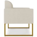 Ver imagem 7 de Kit 2 Poltronas Decorativas Isabella Base Industrial Linho Bege/dourado Gran Belo