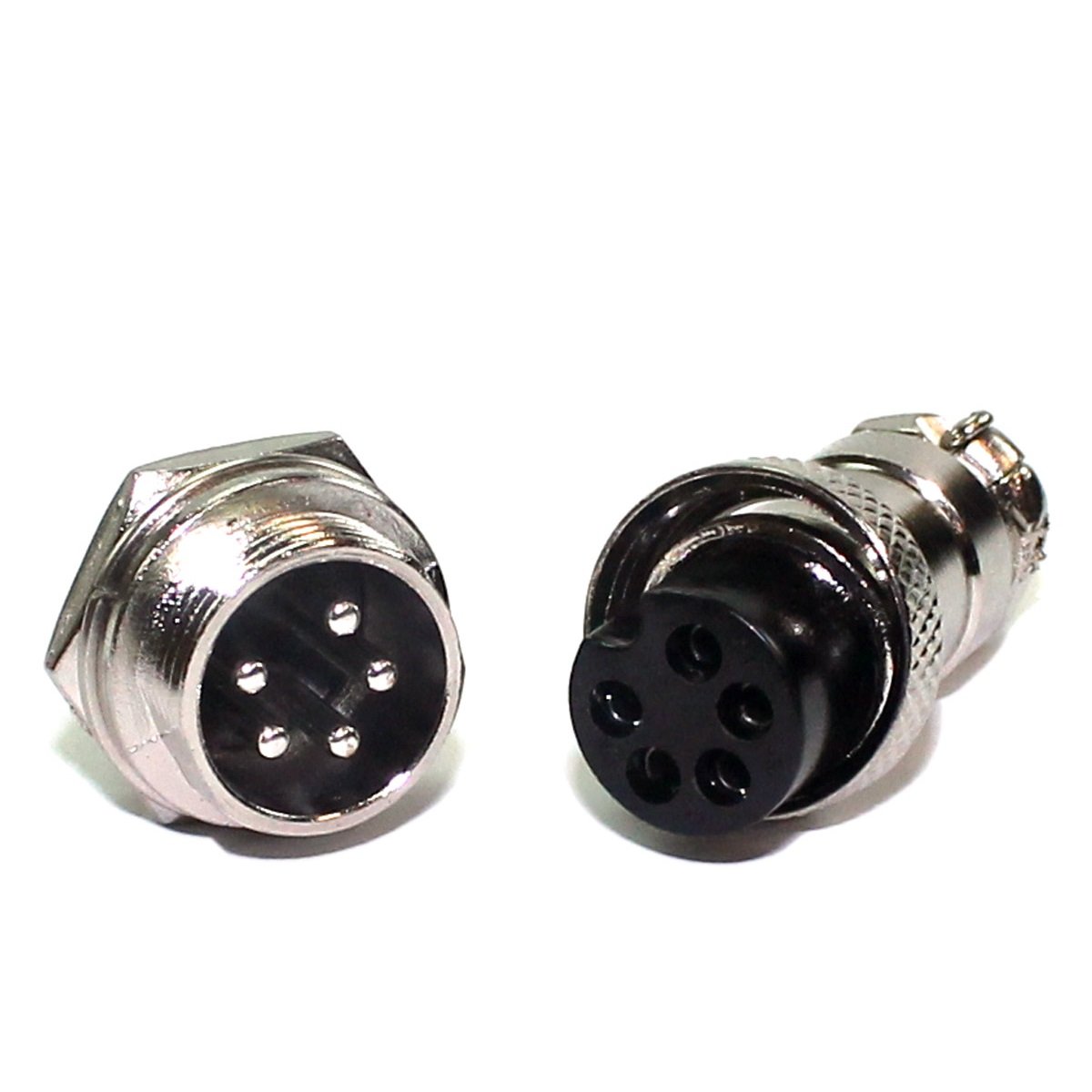 Conector Mic Macho/fêmea 5 Pinos Metal - 05 Pares