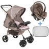 Carrinho Bebe Berço Passeio Reversível Até 15kg Galzerano Milano + Bebê Conforto + Protetor Solar Ca - 1
