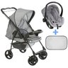 Carrinho Bebe Berço Passeio Reversível Até 15kg Galzerano Milano + Bebê Conforto + Protetor Solar Ca - 3