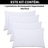 Kit 4 Protetor Impermeável de Travesseiro 100 Silencioso de Malha Premium 50x70cm - Bf Colchões - 5