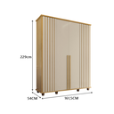 Ver imagem 4 de Guarda Roupa Holanda Ripado Cinamomo/off White - Rv Móveis