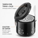 Ver imagem 6 de Panela de Arroz Mondial Fast Rice 5 Premium Preto 400w 127v - Npe-08-5x