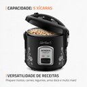Ver imagem 2 de Panela de Arroz Mondial Fast Rice 5 Premium Preto 400w 127v - Npe-08-5x