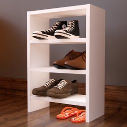 Sapateira Branco Mdf Chão 40cm Sapatos Organização Casa - 3