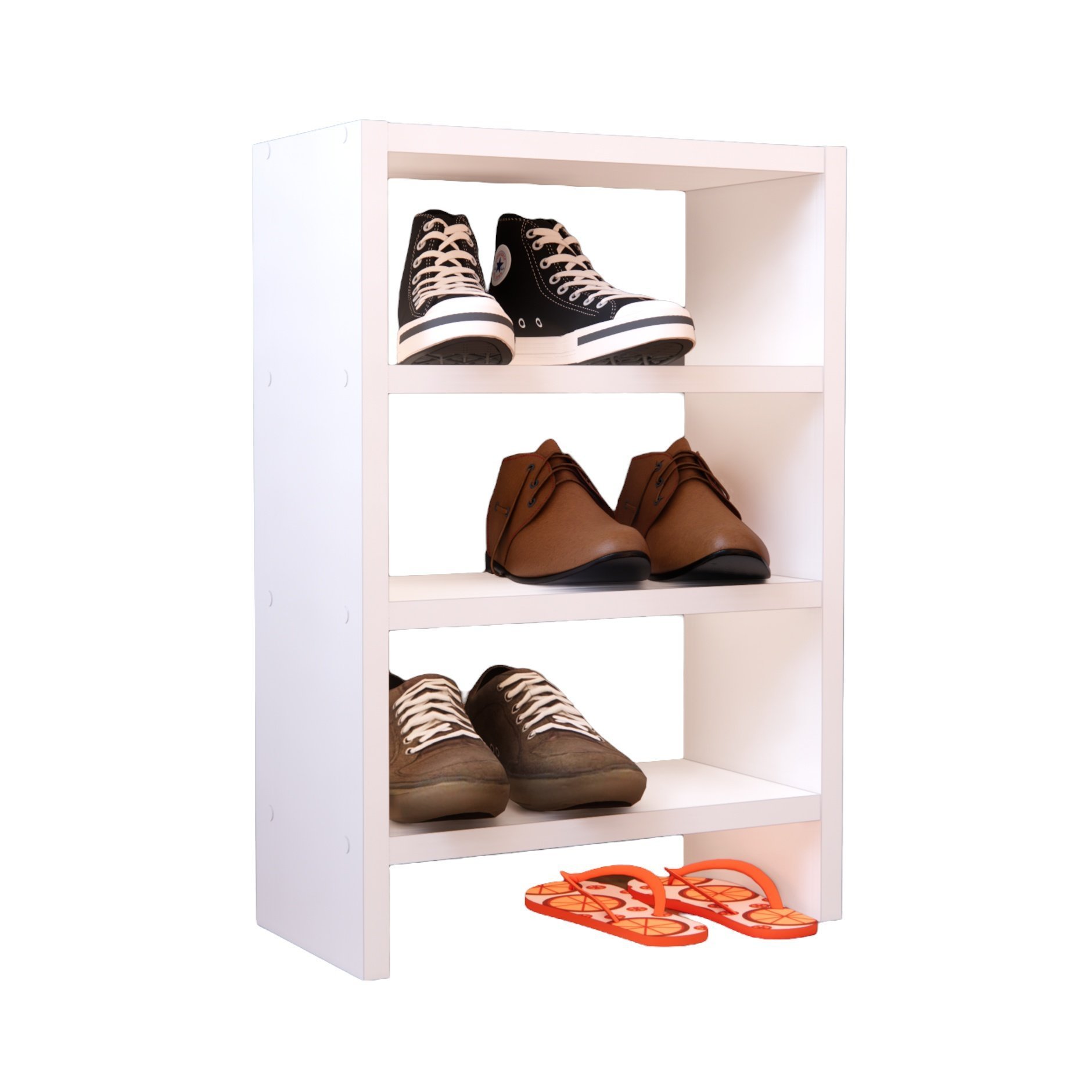 Sapateira Branco Mdf Chão 40cm Sapatos Organização Casa - 1