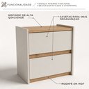 Ver imagem 7 de Mesa de Cabeceira 2 Gavetas Duo 475 MDP Byhouse